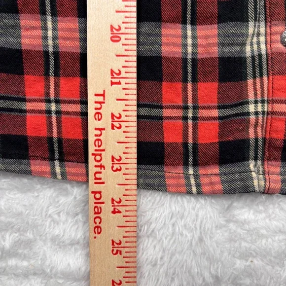 Miss Me Flannel Western Button Women S Plaid Studded Crochet Lace Cowgirl Rodeo - Picture 10 of 14